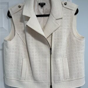 Worth Cream Tailored Vest with Structured Shoulders